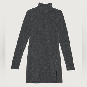 Sparkly Mockneck Long Sleeve Mini